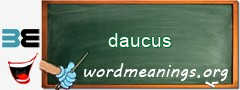 WordMeaning blackboard for daucus